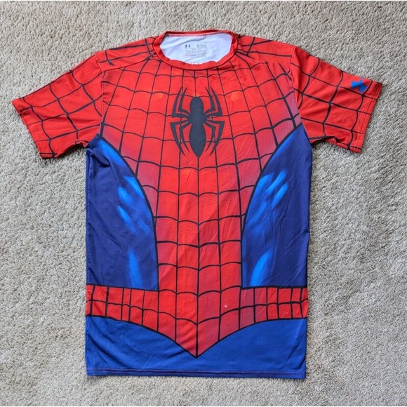 Under Armour Other - Under Armour Spiderman Shirt Mens XL Heat Gear Compression Marvel Alter Ego READ